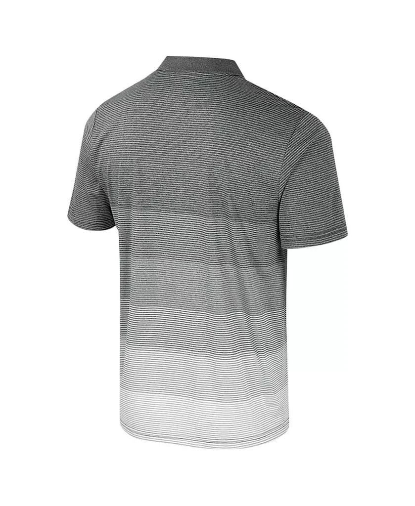 Colosseum Men's Gray Texas Longhorns Striped Mesh Polo Shirt 3