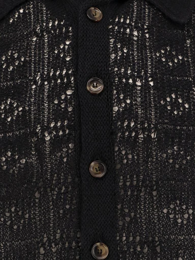 LANEUS Perforated linen and cotton cardigan 3