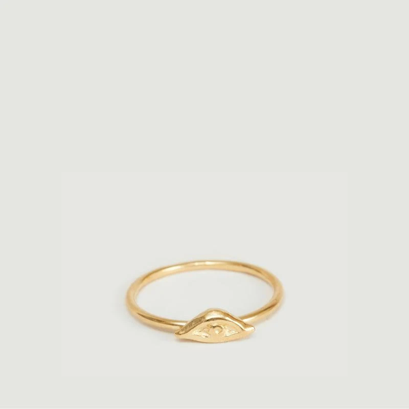 MONSIEUR Izza Small eye pattern yellow vermeil ring Vermeil jaune MONSIEUR 1