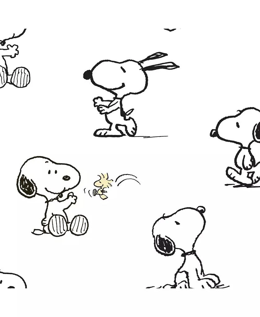 Lambs 
Ivy Baby Classic Snoopy 100% Cotton White/Black Fitted Crib Sheet 3