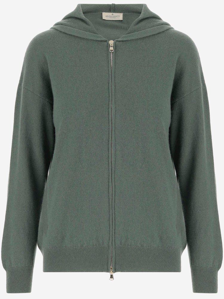 BRUNO MANETTI Bruno Manetti Hooded Zip Sweater