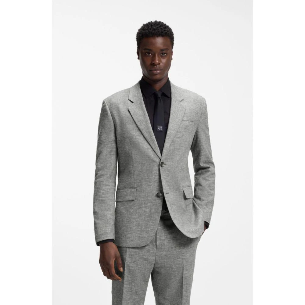 Hugo Boss Two-piece modern-fit suit in sharkskin fabric 3