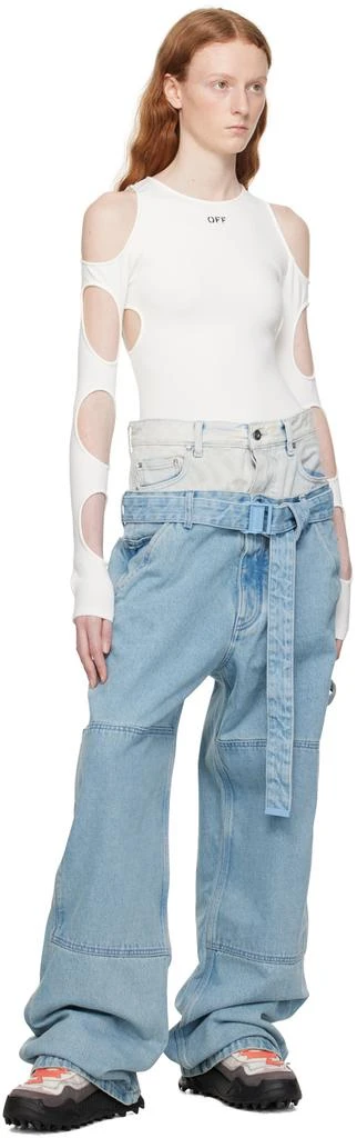 Off-White Blue Double Over Jeans 4