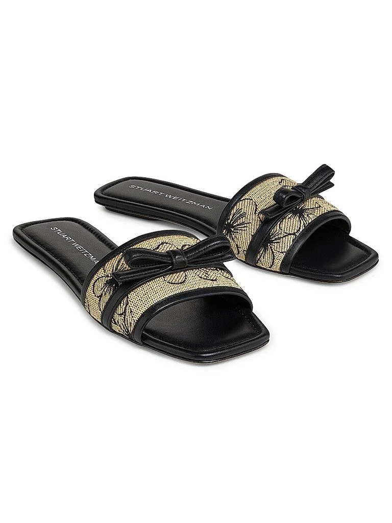 Stuart Weitzman Felicity Raffia Jacquard Slides 2