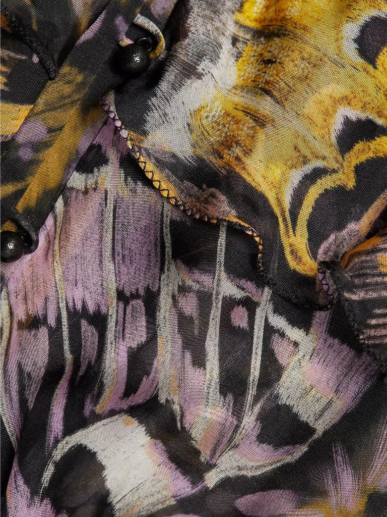 Marchesa Rosa Abstract Chiffon Midi-Dress 7