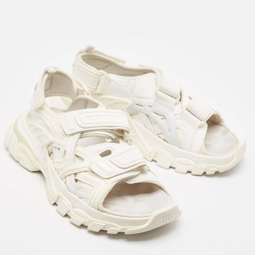 Balenciaga Balenciaga White Rubber Track Slingback Sandals Size 38 4
