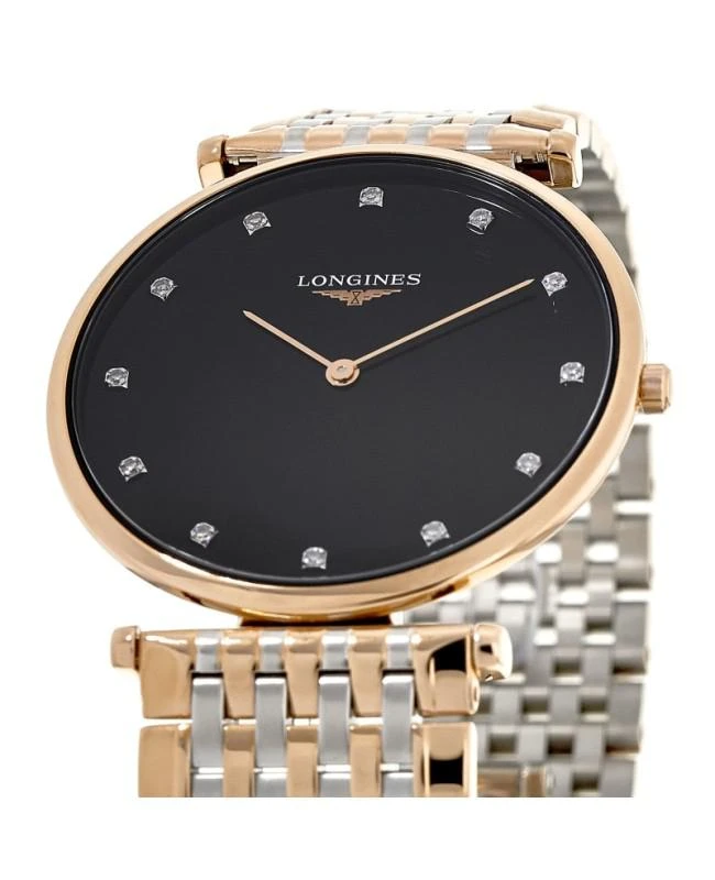 Longines Longines La Grande Classique Quartz Black Diamond Dial Stainless Steel Women's Watch L4.709.1.57.7 2