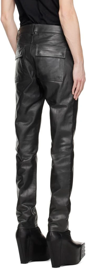 Rick Owens Black Hollywood Tyrone Leather Pants 3