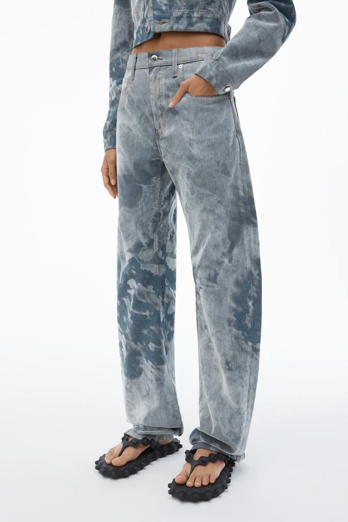 Alexander Wang Low-Rise Flocked Jeans with Lasered Cloud Print 3