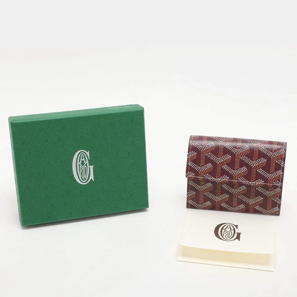 Goyard Goyard Burgundy Goyardine Coated Canvas Marigny Wallet 11