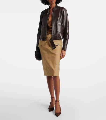 Tom Ford Padlock 55 suede slingback pumps 3