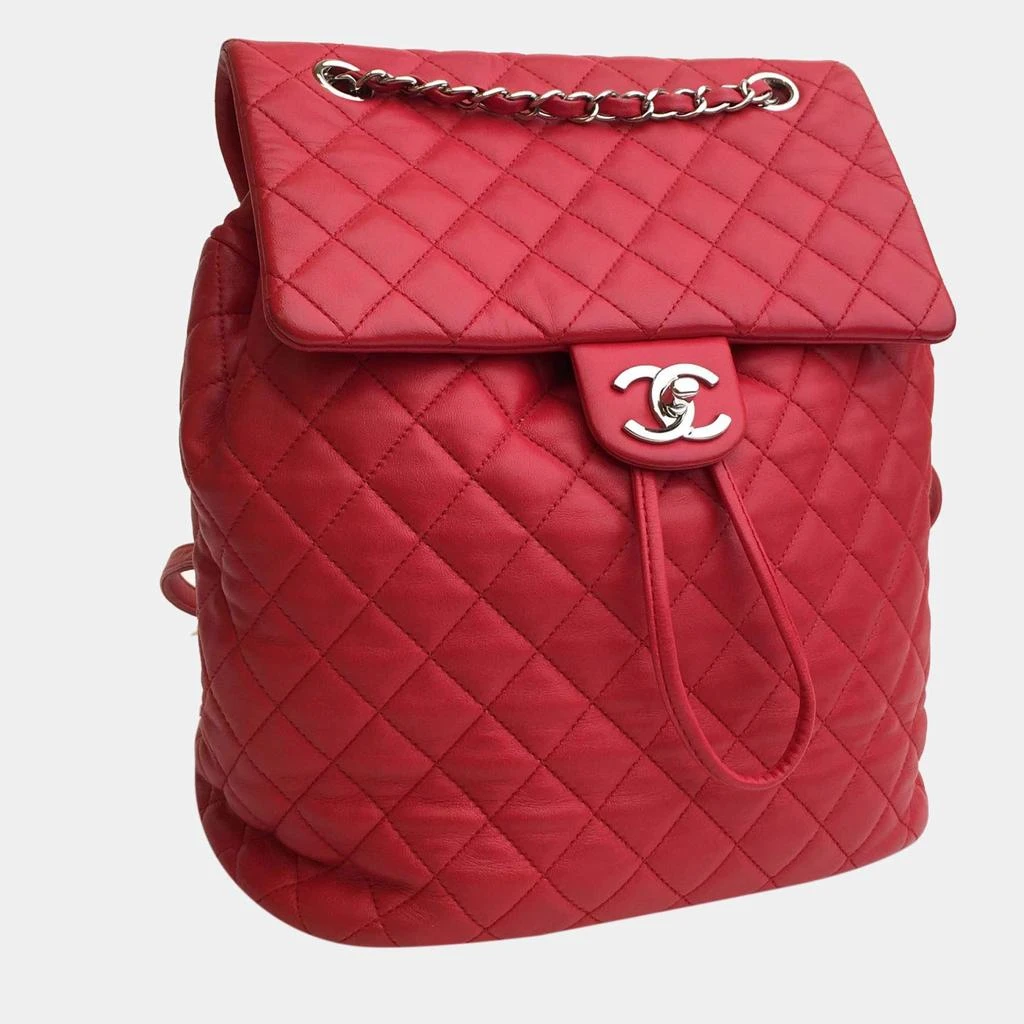Chanel Chanel Red Leather Small Urban Spirit Backpacks 2