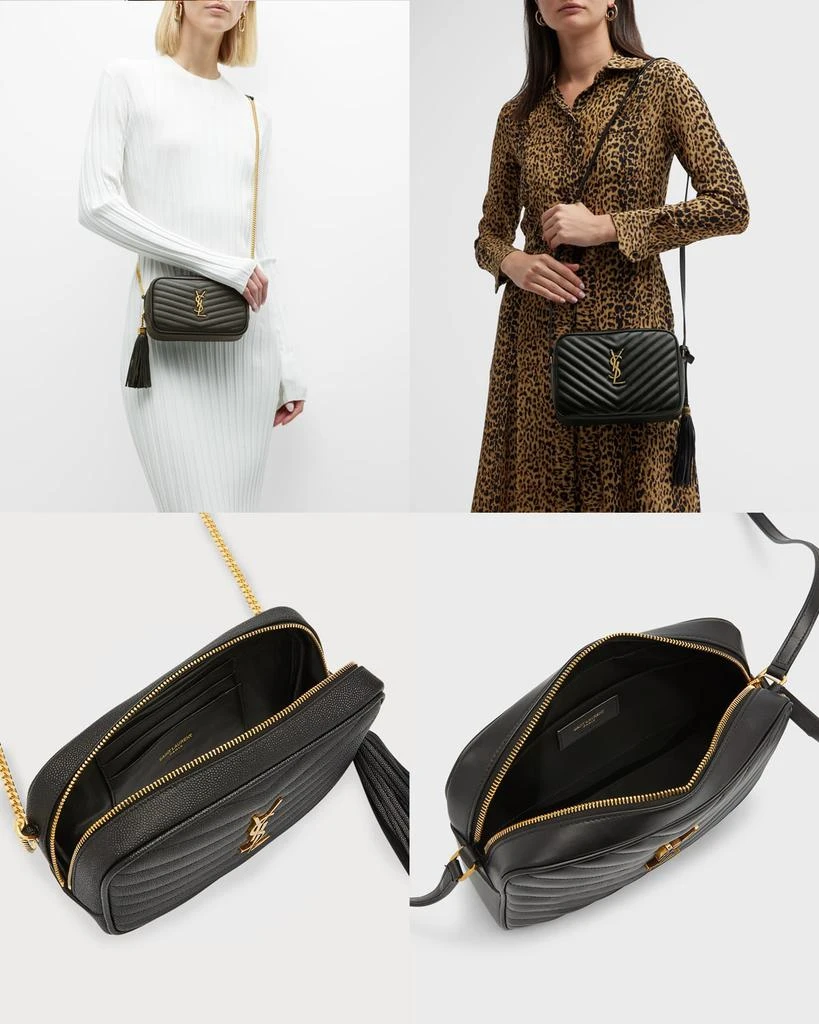 Yves Saint Laurent Lou Medium YSL Camera Bag with Pocket in Quilted Leather 8