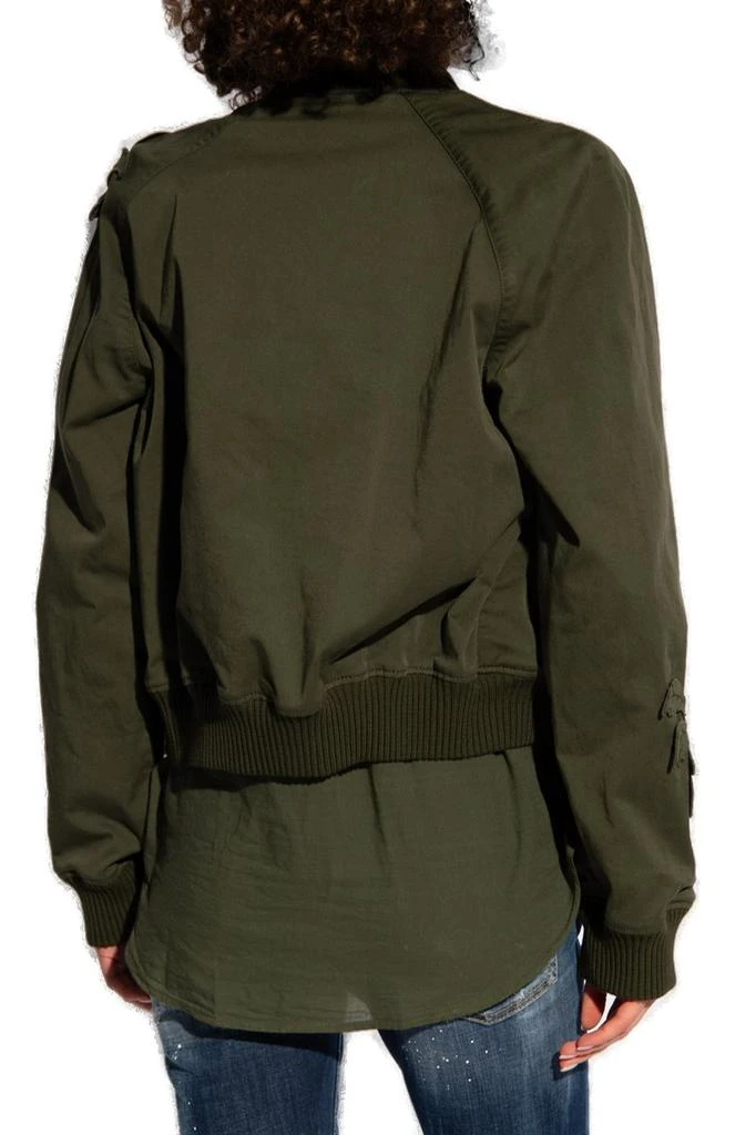 DSQUARED2 Dsquared2 Floral-Appliqué Button-Up Bomber Jacket 3