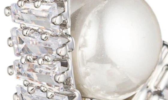 EYE CANDY LOS ANGELES Ava Half Loop Imitation Pearl Drop Earrings 2