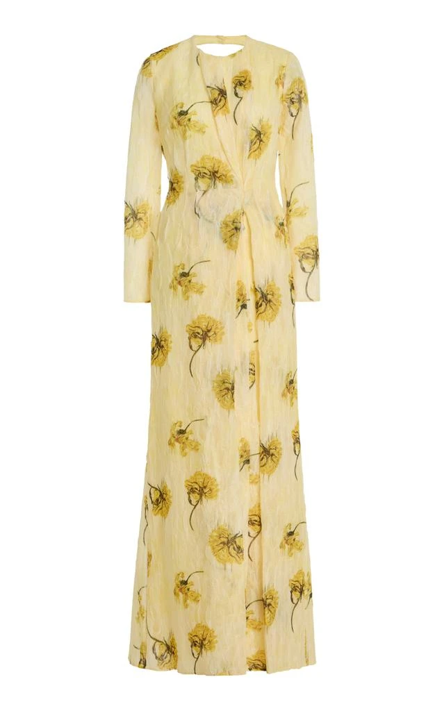 Emilia Wickstead Emilia Wickstead - Desiderio Printed Chiffon Gown - Yellow - UK 6 - Moda Operandi 1