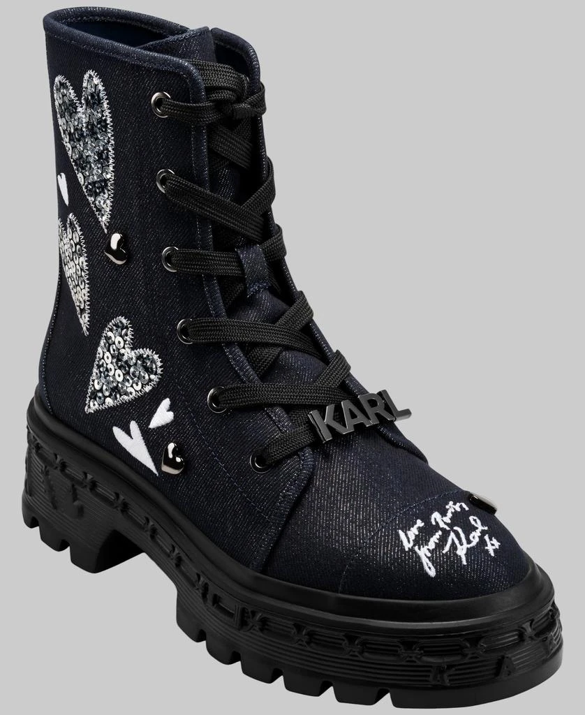 Karl Lagerfeld Paris LAMPRINI IKONIC LACE UP LUG BOOT 2