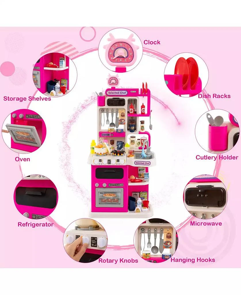 Mecale Kids Kitchen Playset Pretend Kitchen with Realistic Lights
Sounds for Interactive Play 8