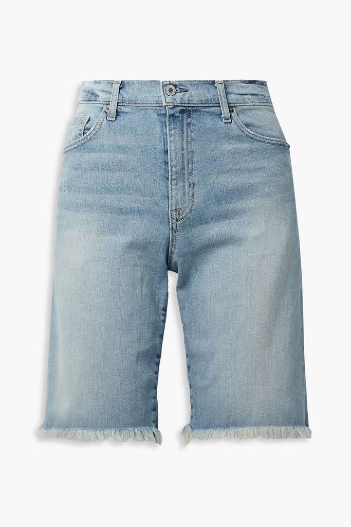 NILI LOTAN Mollie distressed denim shorts 【関税なし】 Nili Lotan Boyfriend frayed denim shorts - Shorts - BeyondStyle