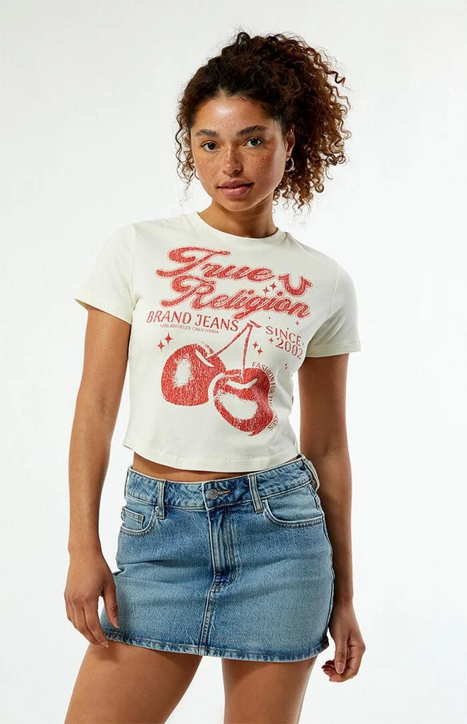 True Religion Vintage Cherry Cap Sleeve T-Shirt 1