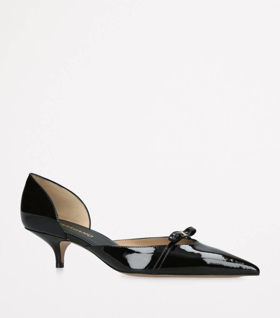 Salvatore Ferragamo Patent Leather Gyoia Dorsay Pumps 40 3