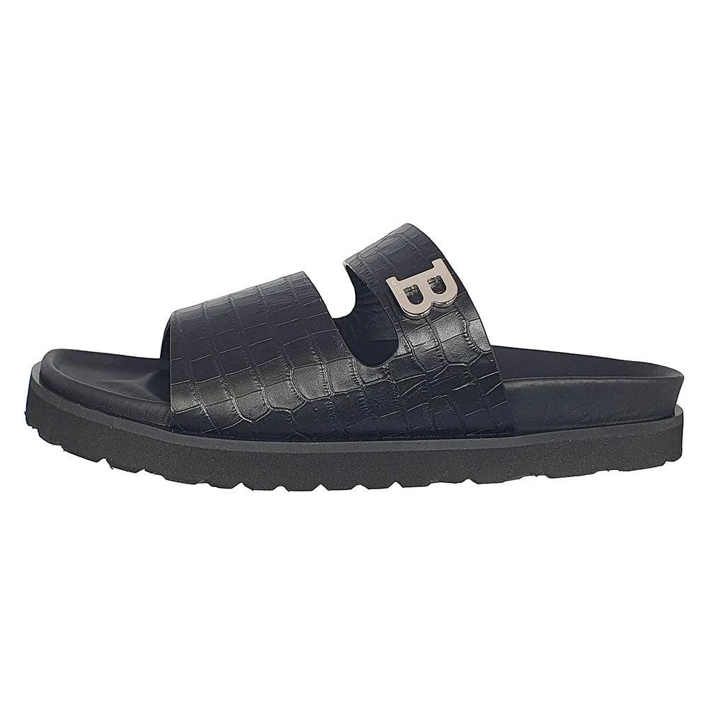 Bally Syxten 6302328 Men
s Black Embossed Calf Leather Sandals 2