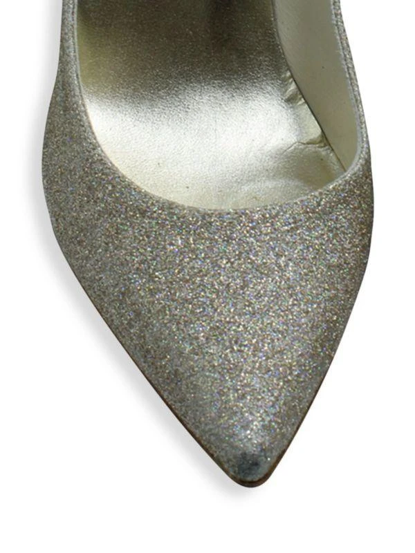Stuart Weitzman 95MM Glitter LamÃ© Leather Heels Pumps Heist Pumps 4