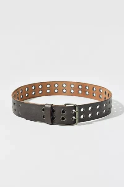 Urban Outfitters Distressed Wide Leather Grommet Belt 2