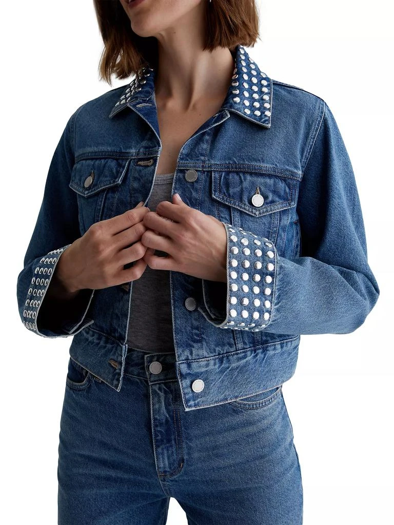 AG Jeans Isa Studded Denim Jacket 7