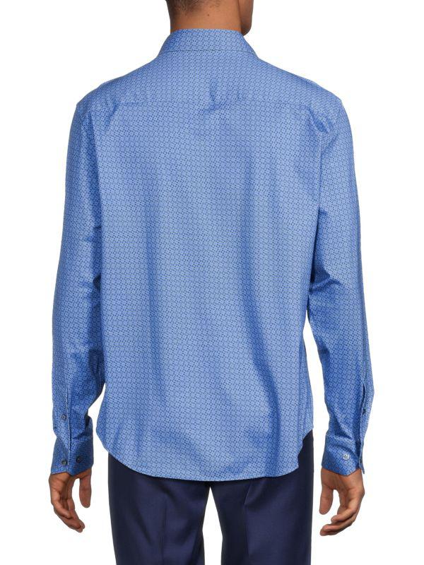 BUGATCHI Geometric Print Shirt