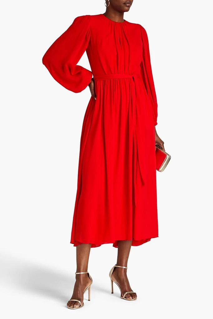 Elie Saab Gathered silk crepe de chine midi dress 2