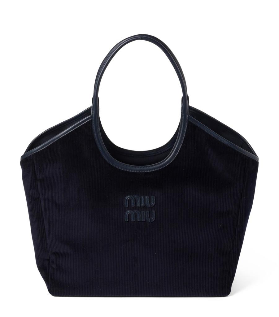 【MIU MIU】IVY BAG Olive Green Ivy Embroidered Gabardine Bag | Miu Miu