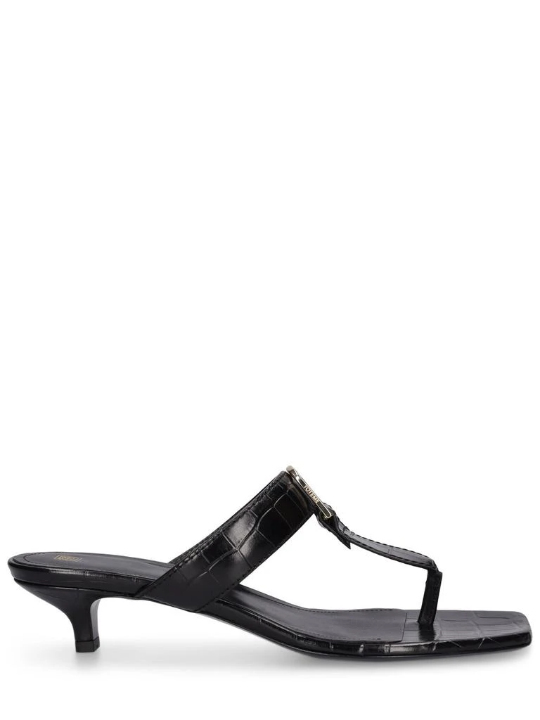 Totême 35mm Croc Embossed Leather Thong Sandals 1