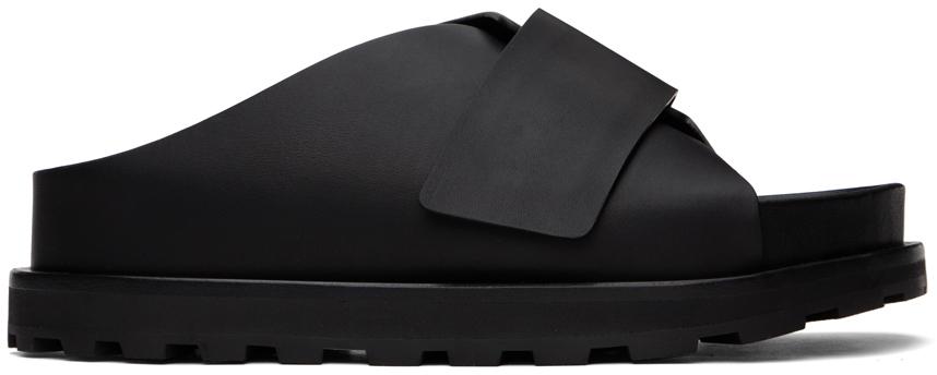 Shop Jil Sander Nappa Leather Mules With Studs on Sale at