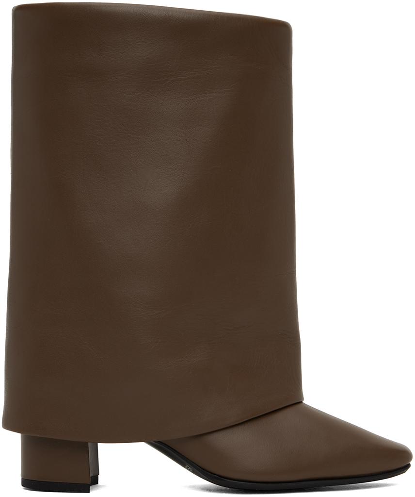 ★追跡&関税込【ISSEY MIYAKExUNITED NUDE】CARVE BOOT Issey Miyake Taupe United Nude Edition Carve Pumps Issey