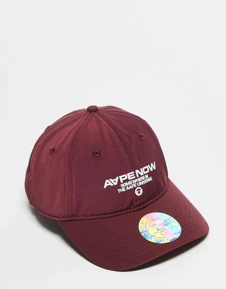 AAPE Aape by A Bathing Ape logo cap in burgundy 1
