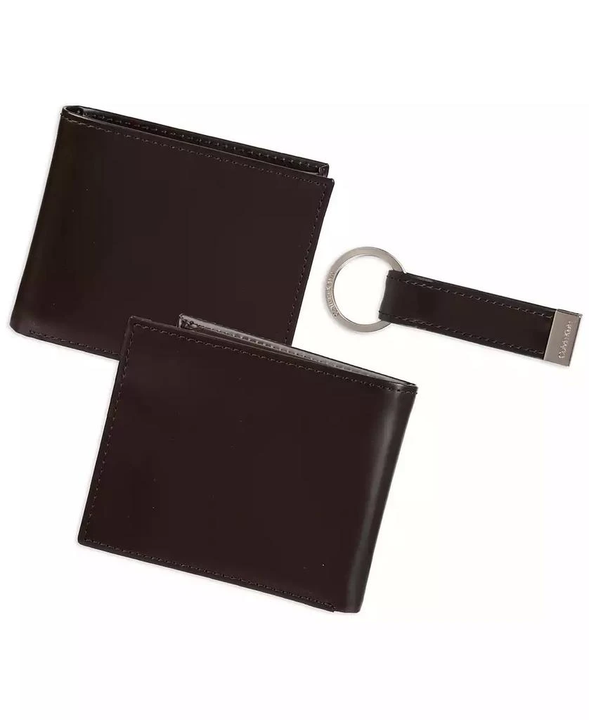 Calvin Klein Men's RFID Passcase Wallet & Key Fob Set 3