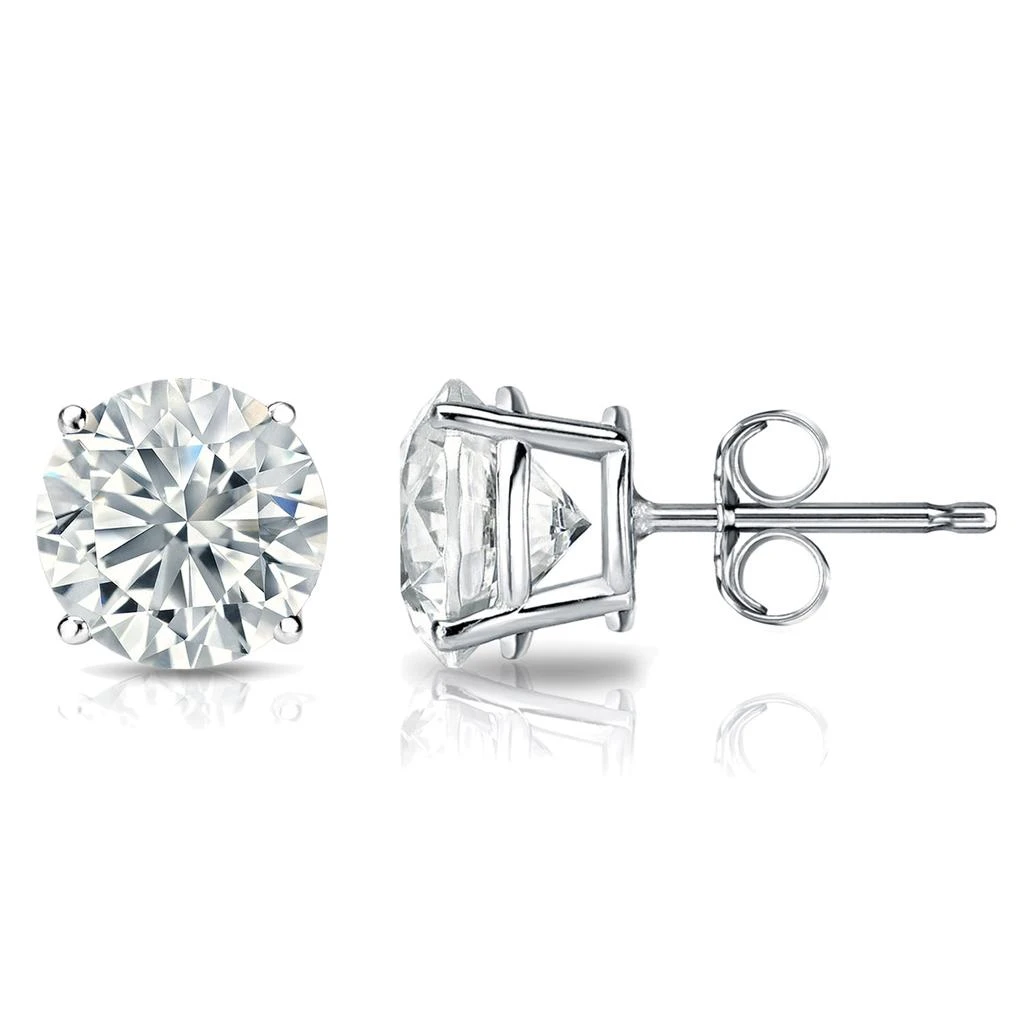 Sabrina Designs Lab Grown Diamonds 14K Gold Lab Grown Diamond Round 4-Prong Basket Stud Earrings 4ct 3