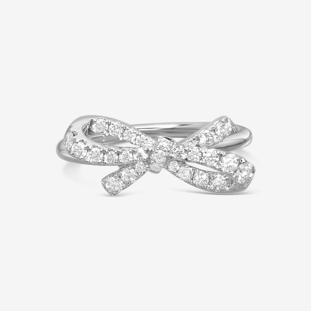 Mémoire Mémoire Presence 18K White Gold Diamond Bowtie Ring Sz. 6.5 FRBM301