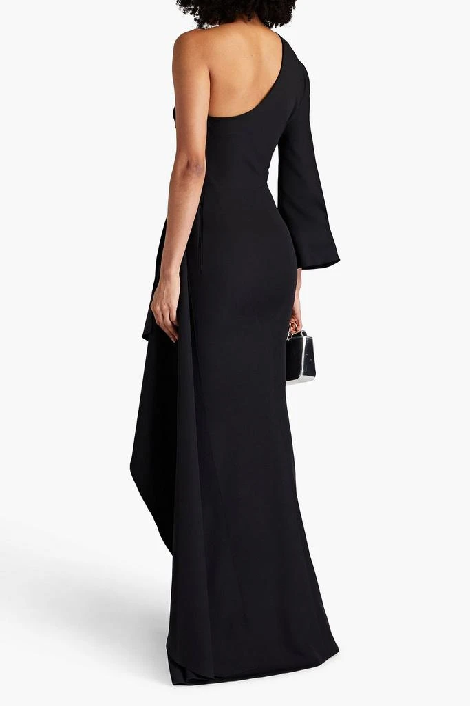 RHEA COSTA One-sleeve draped stretch-jersey gown 3