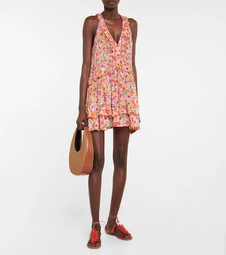 Poupette St Barth Mae floral ruffled minidress 2