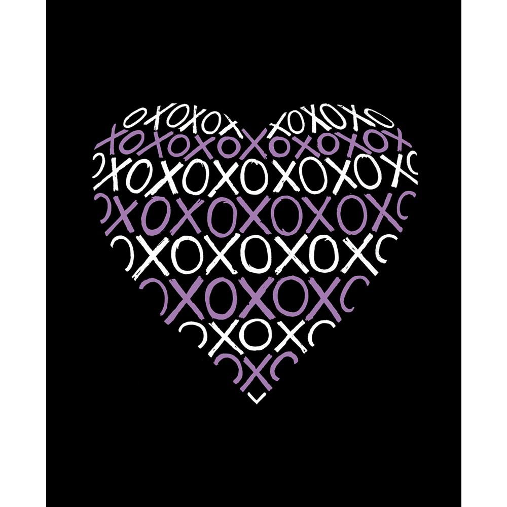 LA Pop Art Women's Word Art XOXO Heart V-Neck T-Shirt