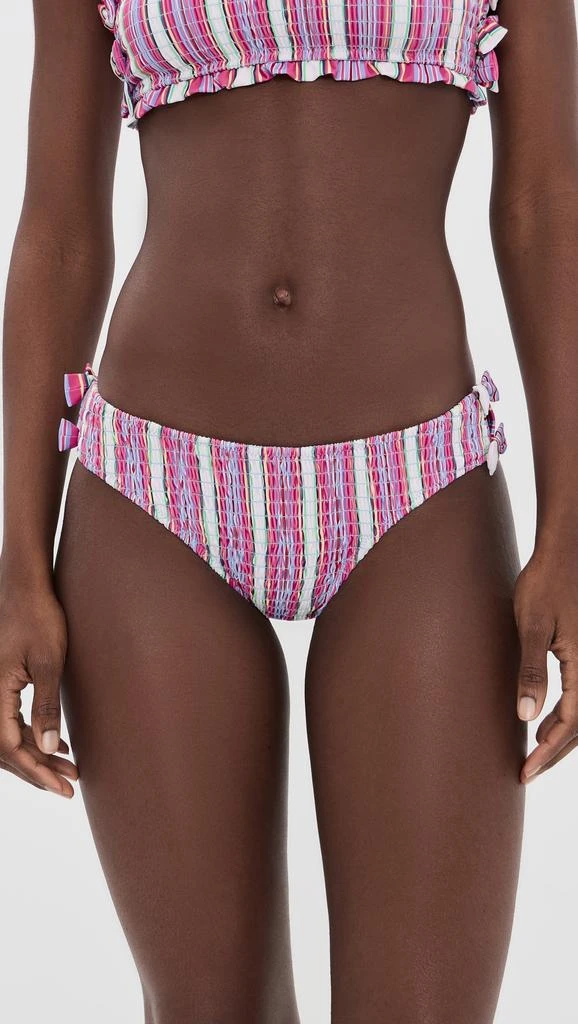 Damson Madder Shirred Bow Bikini Bottoms