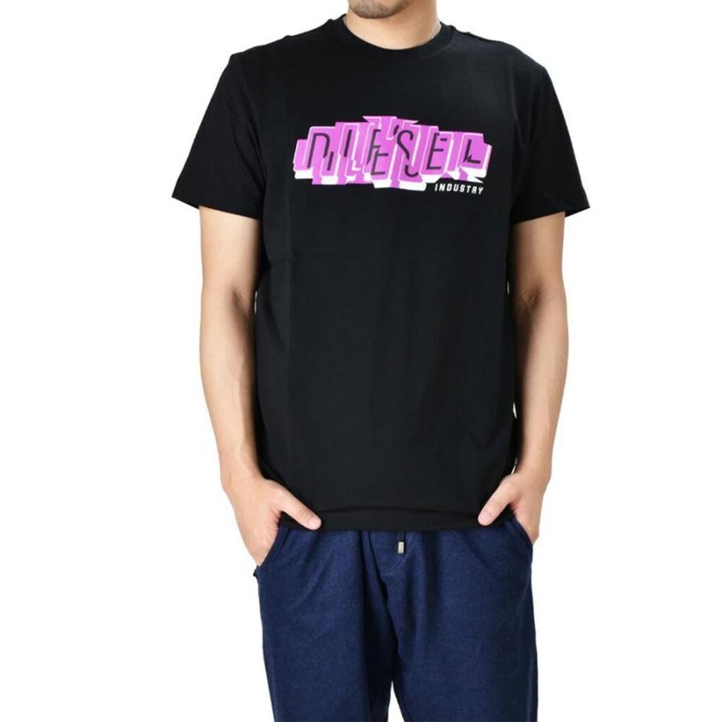 Diesel T-Diegos Graphic Print Black Crew T-Shirt 1