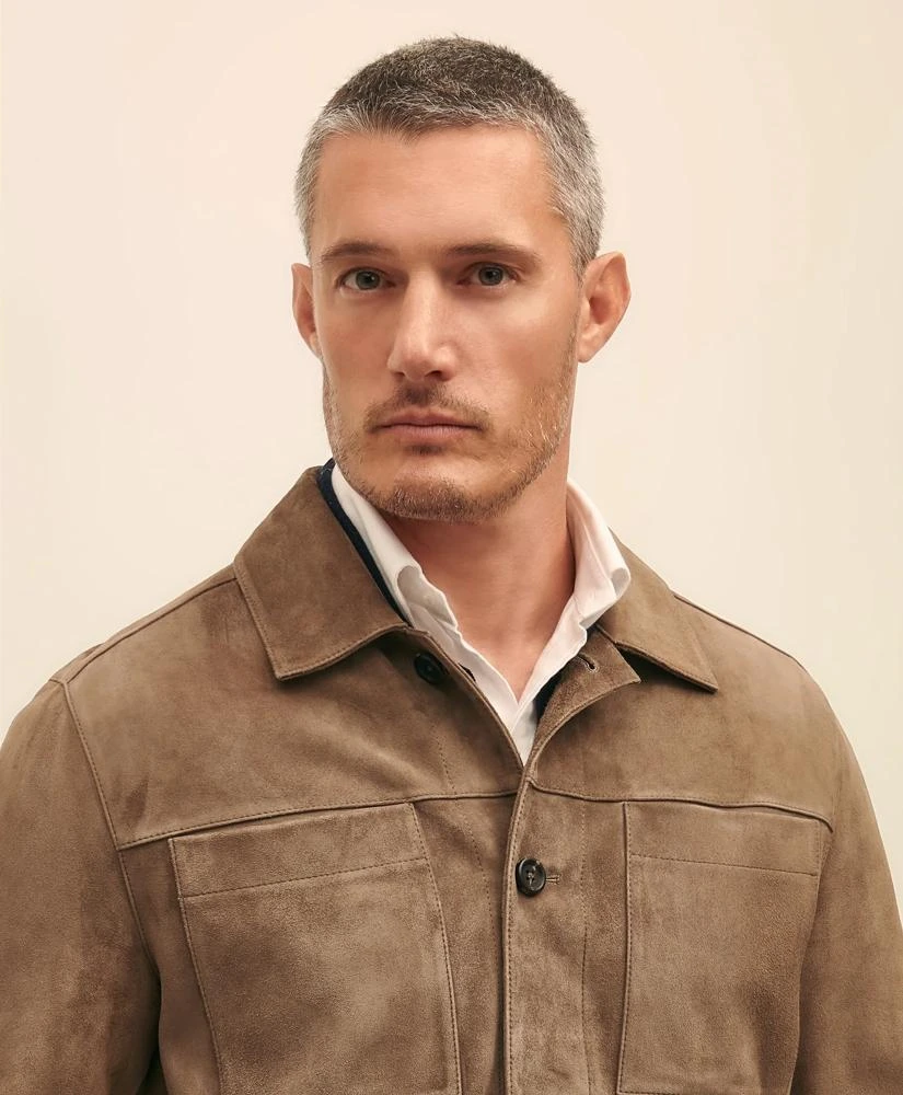 Brooks Brothers Suede Shirt Jacket 5