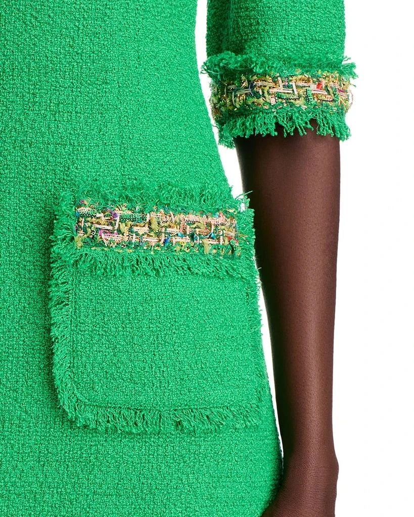 Teri Jon Boucle Multicolor Yarn Trim Raw Edge Finish Dress 6