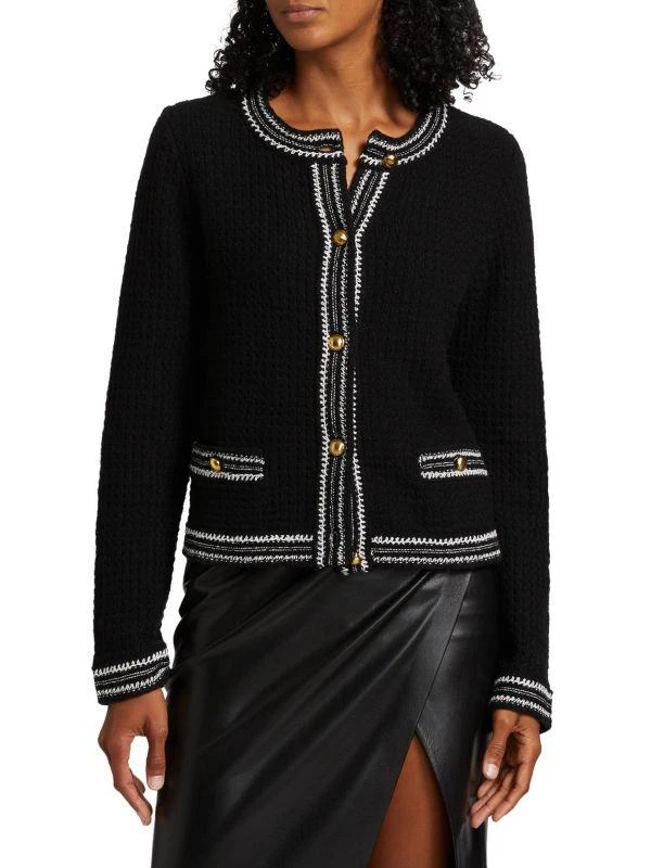 Design History Contrast-Trim Cardigan 1