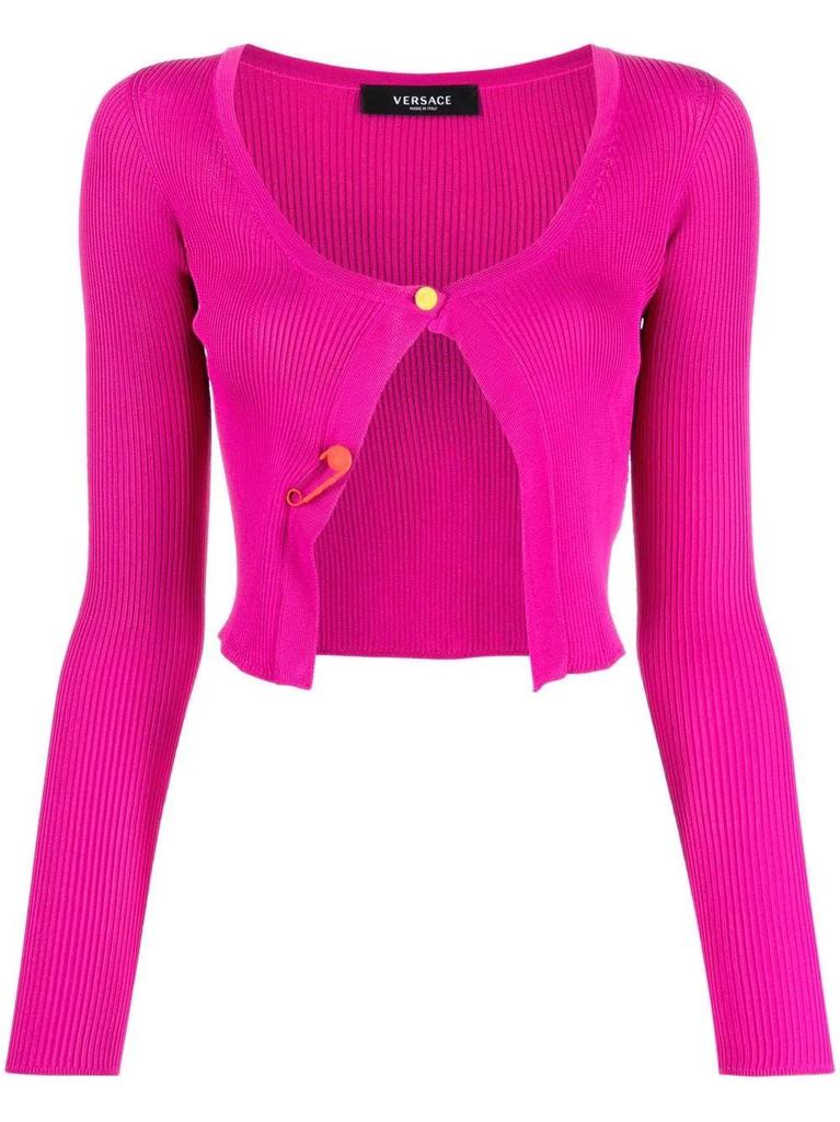 NA Medusa safety pin fuchsia Cardigan