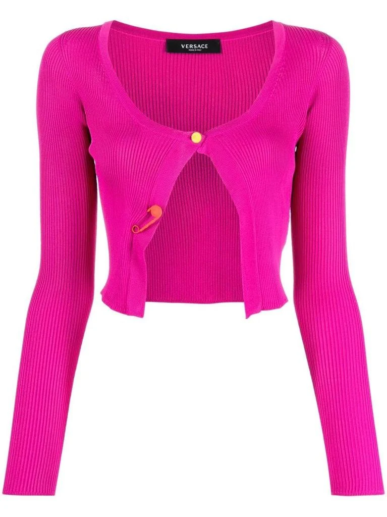 NA Medusa safety pin fuchsia Cardigan 1