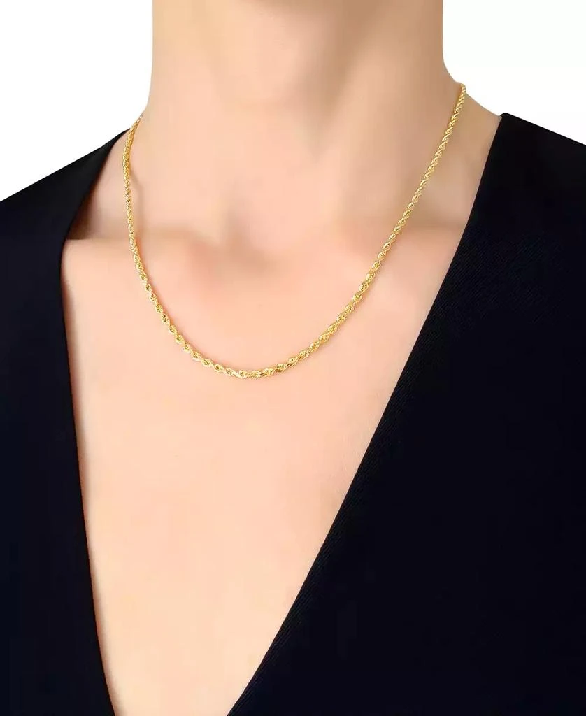 Italian Gold Forza Rope Chain 18" Necklace (2-1/2mm) in 14k Gold 2